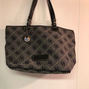 Dooney & Bourke Black and Gray Monogram Tote